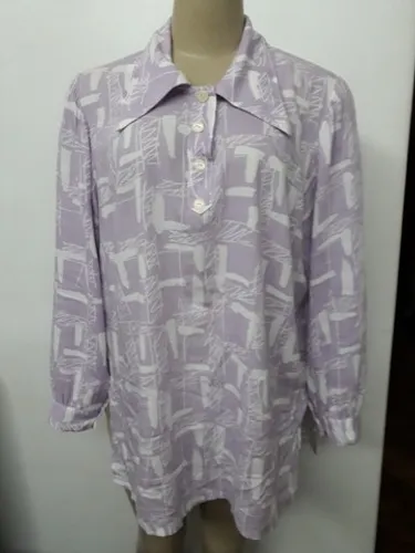 Linda Camisa Manga Longa Lilás Gg