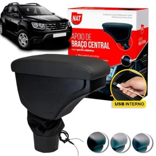 Apoio de Braço Renault Duster 2021 - Preto C/ Linha Preta - N600721