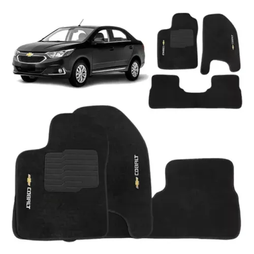 Tapete Carpete Chevrolet Cobalt 2012 - Preto 3 Peças - Ecotap 