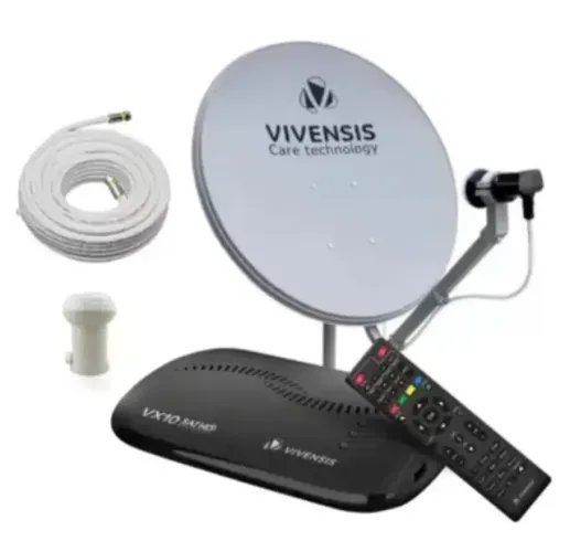 Antena Parabólica Ku Vivensis 60cm Vx10 Cabo Lnbf Simples 5g