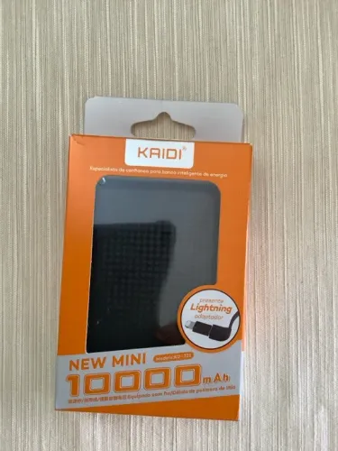 Mini power bank Kaidi 10000mha para iPhone e Sansung