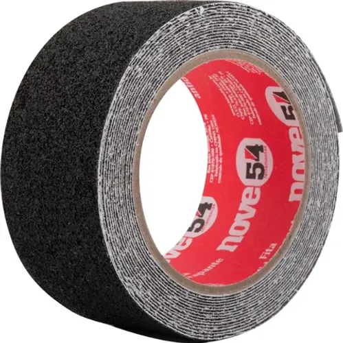 Fita Antiderrapante Adesiva de Lixa 50mm x 5m Preta Nove54
