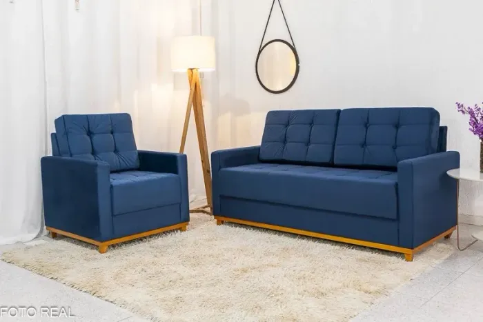 Sofá 3 Lugares + Poltrona Molas Bonnel rf433