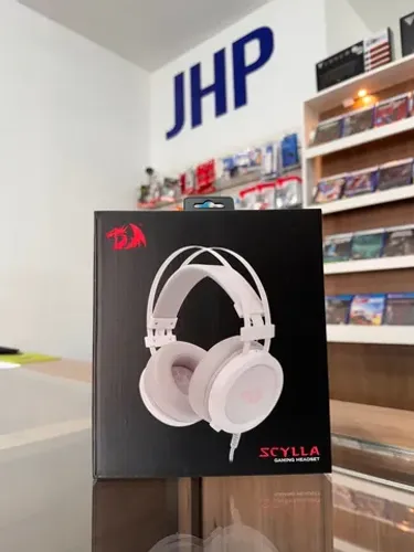 Headset Gamer Redragon Scylla H901W Lunar White | Parcela Sem Juros | Loja Curitiba