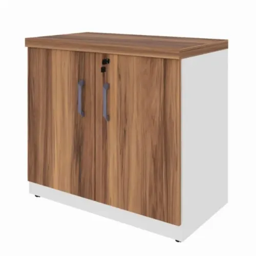 Armário Baixo 02 Portas 0,80×0,74×0,45m Nogal Sevilha/Branco Design Moderno 34311