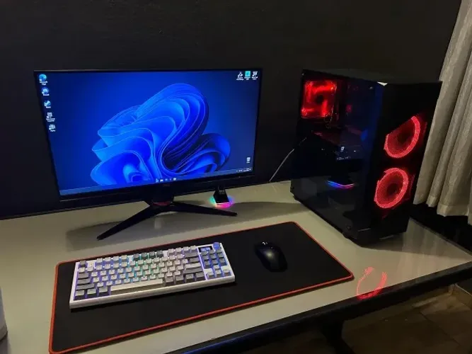 PC Gamer + Monitor 24 Pl Ryzen 55600gt 16 Gb Ram em até 12X 1 ano de garantia