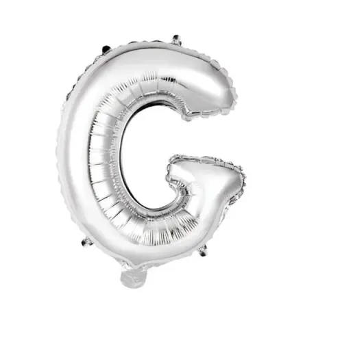 Balão Metalizado Letras Ballon Letter 16" 40cm Wb Cn498 - Letra G