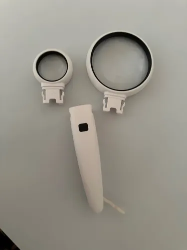 Lupa com LED e 2 lentes