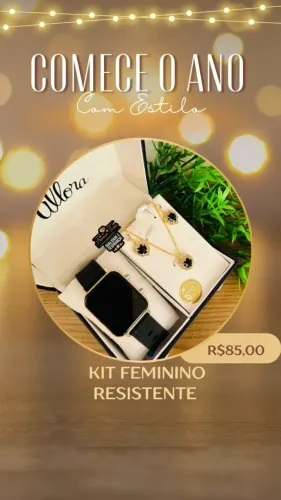 Oferta kit feminino completo ? Relógio+ conjunto folheado