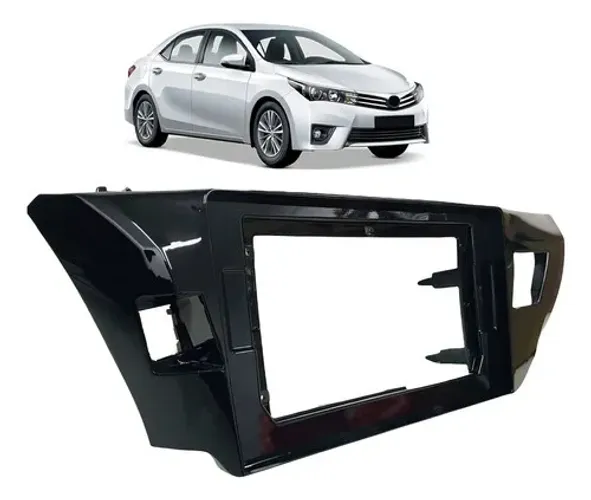 Moldura 10 Polegadas Toyota Corolla 2014 A 2017 Black Piano