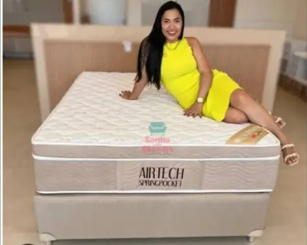Cama box Colchão Airtech Springpocket - Conforto e Qualidade