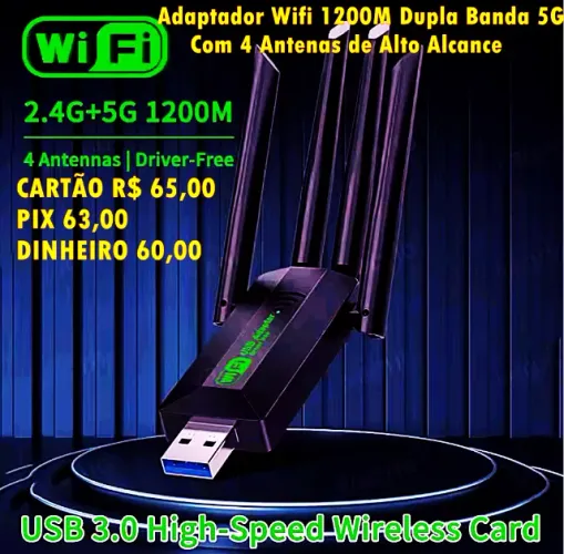 Pen Drive e Adaptador usb Wifi 
