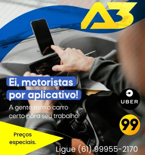 Aluguel e locação de veículos para aplicativos e utilitários para entregas!