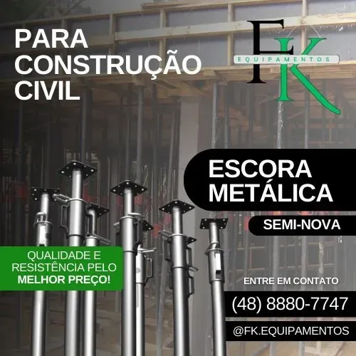 Escoras Metálicas Semi-Novas para Construção Civil