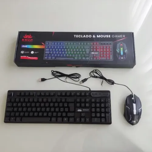 (Novo) Kit Teclado e Mouse Gamer Knup