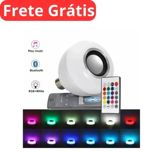 Lâmpada Musical Bluetooth LED RGB 