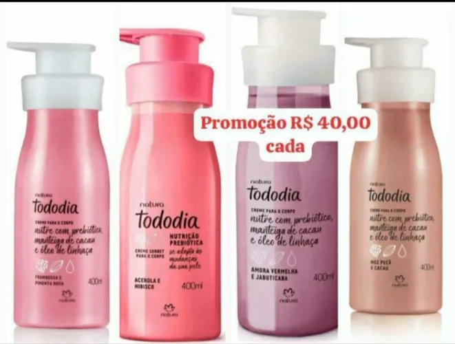 Cremes Natura Tododia - Promoção!