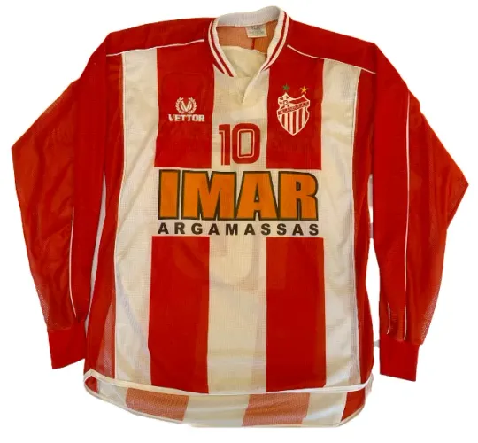 Camisa original do Villa Nova/MG, usada por jogador nos anos 2000, marca Vettor