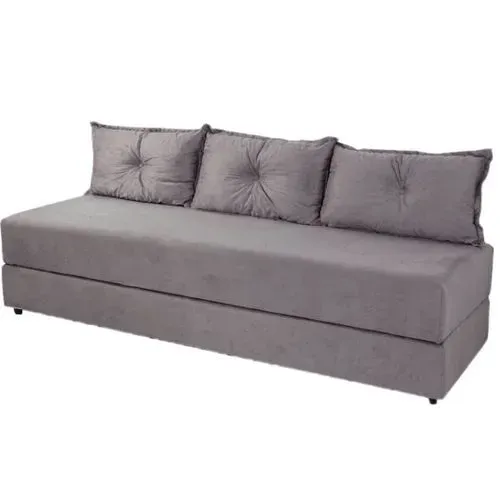 Sofá Cama 3 lugares cinza -