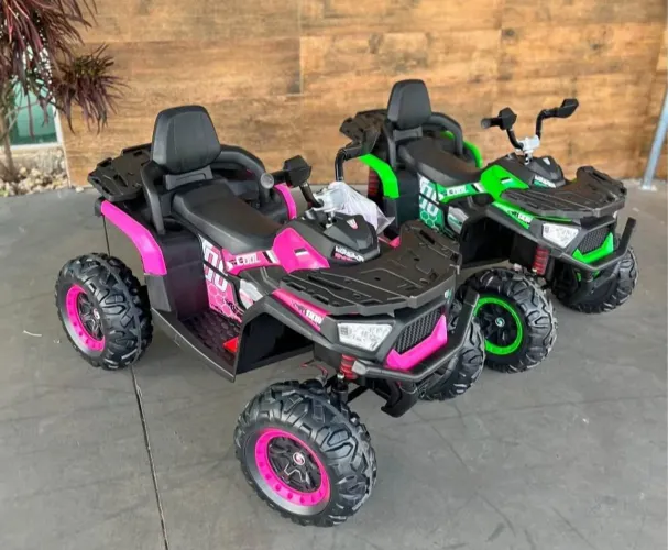 Quadriciclo elétrico infantil 4x4 pneu de borracha