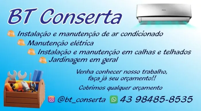 Manutenção elétrica. Instalação de calhas.