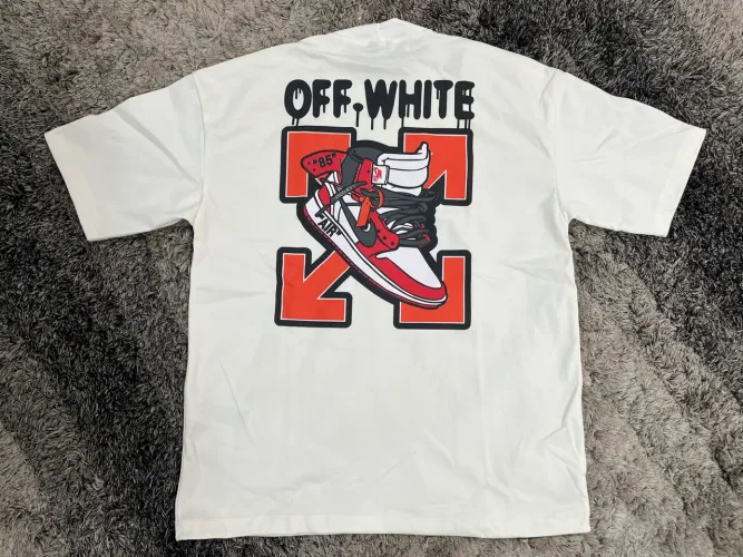 Camiseta Off-White Oversized Malha Suedine Branca