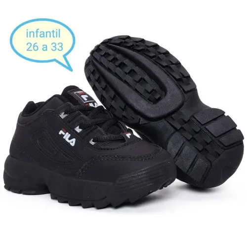 Tênis Infantil Fila Disruptor - Preto