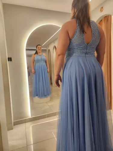 Vestido madrinha azul serenity