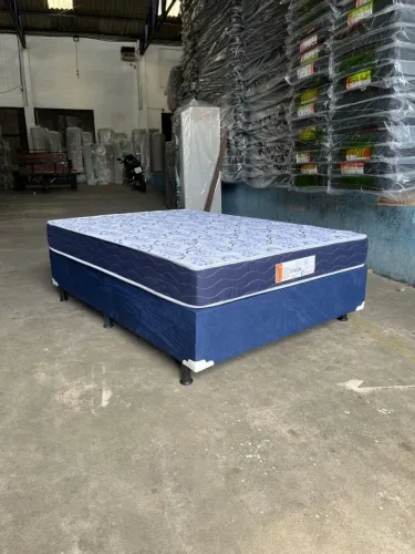 CAMA CASAL BASE + COLCHAO D28 188x138