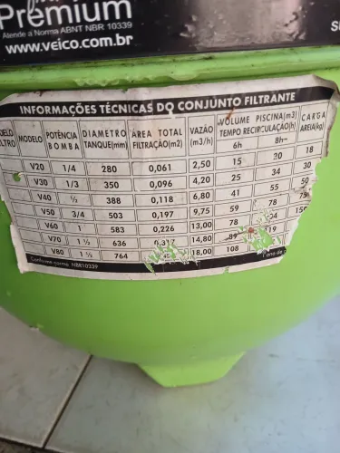 Filtro pouco usado as funções,  somente usando a função drenar 