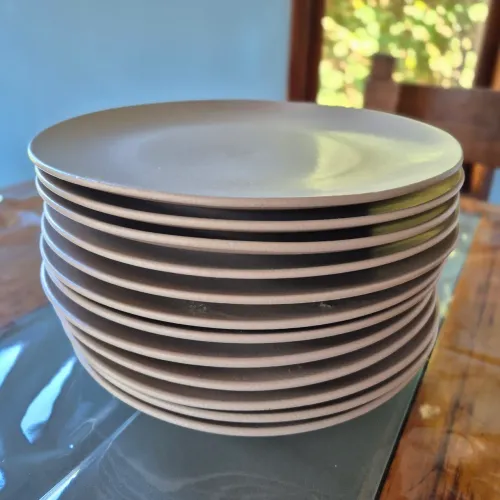 6 Pratos Rasos Coup Stoneware Haya Porto Brasil