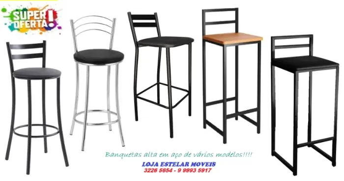 Renove sua cozinha com banquetas lindas e reforçadas!