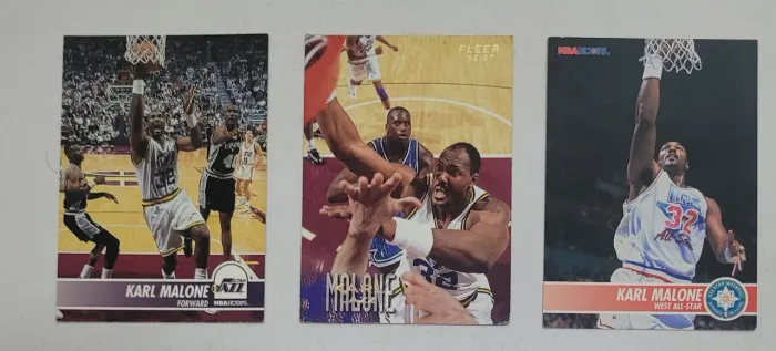 3 Cards NBA basquete Karl Malone All Star Game e Utah Jazz