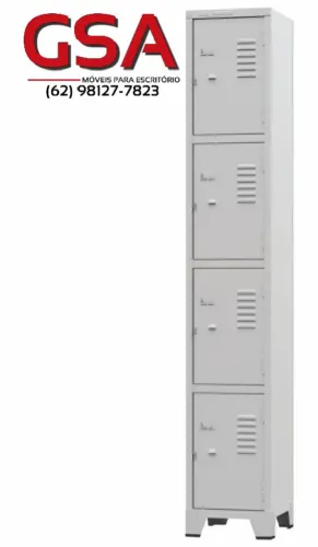 Armário de aço 4 portas 6x no cartão ( Entrega grátis! ) 