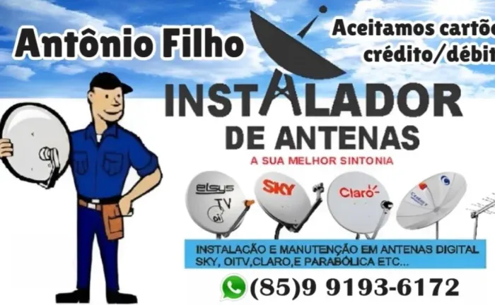 Serviço Em Geral na capital e no interior. Venda De Antena Parabólica Nova 