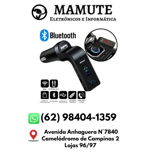 Transmissor Fm Carg7 Fm Card Bluetooth Car Charger Micro Sd