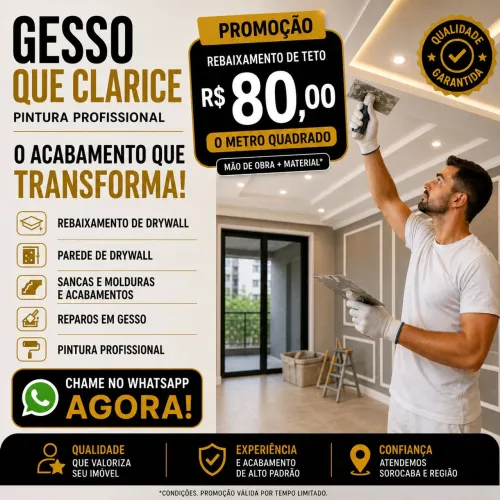 Trabalhamos com gesso
