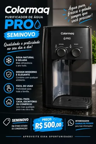 ? PURIFICADOR DE ÁGUA COLORM AQ PRO - SEMINOVO ?