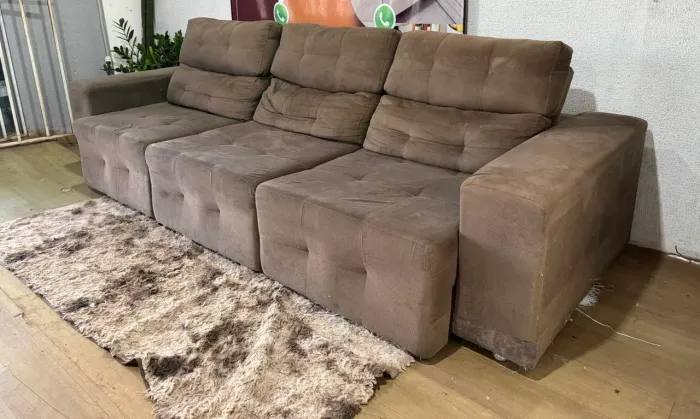 SOFÁ RETRÁTIL E RECLINÁVEL 3 LUGARES 