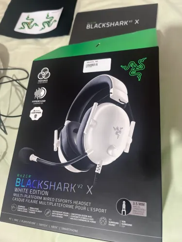 Headset Gamer Razer Blackshark V2 X Branco ( 1 dia de uso )