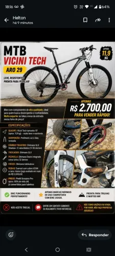 Bicicleta aro 29 MTB