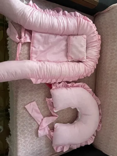 Ninho e almofada de amamentacao+ banheira menina