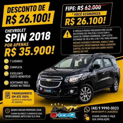 Chevrolet Spin Activ 1.8 8V Econo. Flex 5P Aut. 2018