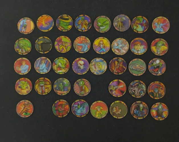 Coleção tazos maskara Elma chips - holográficos em excelente estado