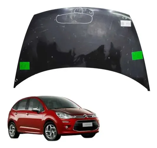 Capô Citroen C3 2004 2006 2008 2010 2012 Detalhe