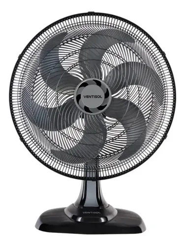 Ventilador de Mesa Ventisol Turbo 6 Pás 50cm Preto