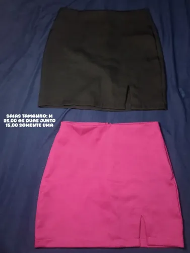 Saias curtas com fenda