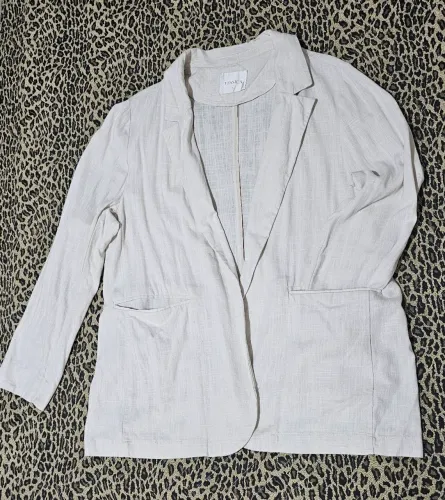 Blazer fresco em Linho, sem forro tam. G