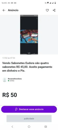 Vendo Sabonetes Eudora Boticário 4 sabonetes frutas vermelhas R$ 50,00 aceito pix dinheiro