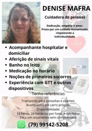 Cuidadora de idosos e crianças